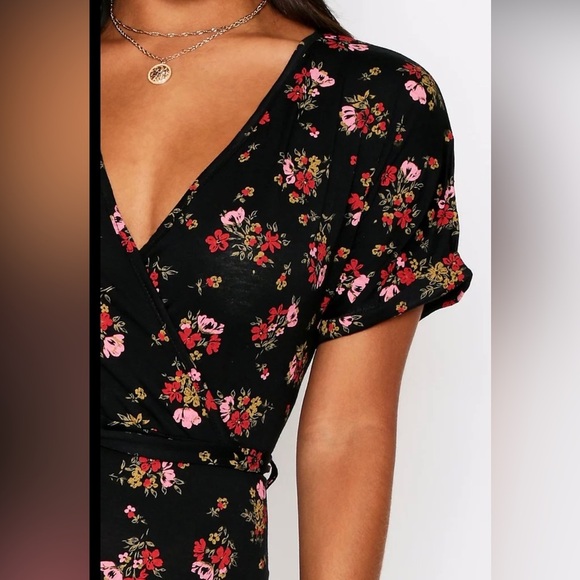 Nasty Gal Floral Tie Waist Mini Dress - Picture 5 of 14
